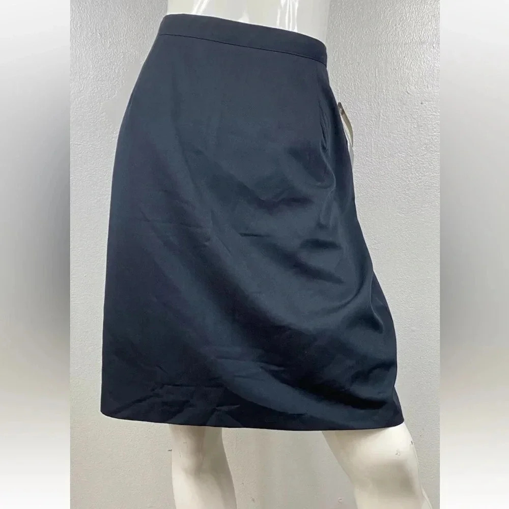 BRIGGS EASY CARE WASHABLE BLACK PENCIL SKIRT FULLY LINED SIZE 14